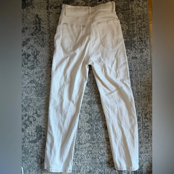 Abercrombie & Fitch Cream High-Rise Pants - Picture 3 of 3